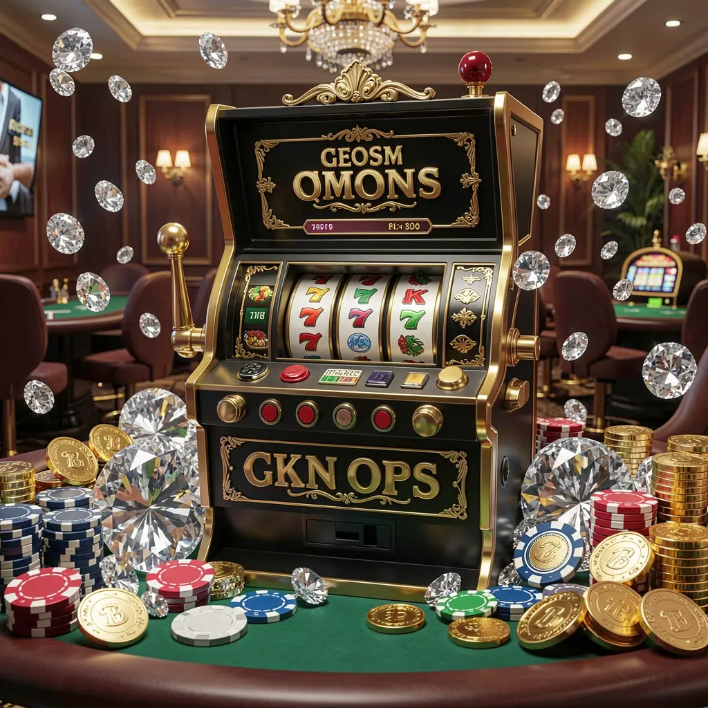 Classic casino slot machine with golden symbols and lucky sevens surrounded by coins and chips showcasing the premium gaming atmosphere of PLUS222 slots for players in the Philippines